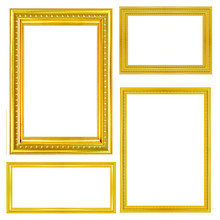 Collection Of Vintage Gold Wood Sculpture Picture Frame