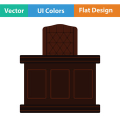 Wall Mural - Judge table icon