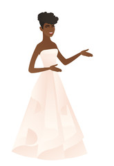 Sticker - Young african-american fiancee gesturing.