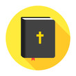 Holy Bible book icon. Flat vector illustration