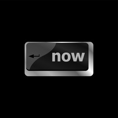 Poster - computer keyboard keys with Now word on it