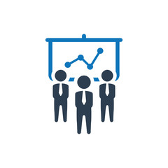 Poster - presenting project planning icon