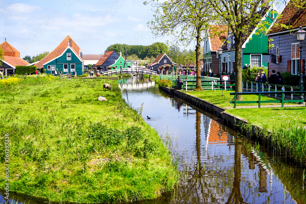 Exterior view of beautiful rural buildings