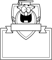 Poster - Cartoon Owl Professor Sign