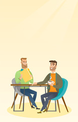 Poster - Two businessmen during business meeting.