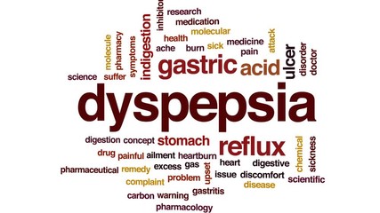 Canvas Print - Dyspepsia animated word cloud, text design animation.