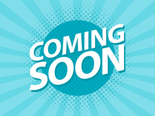 Poster - coming soon retro vintage poster. promotion flyer template vector illustration