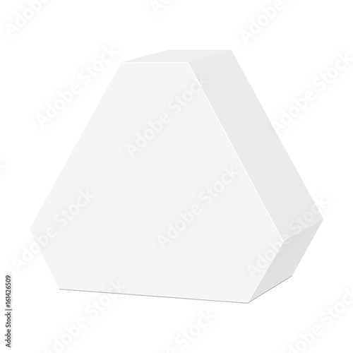 white cardboard hexagon triangle carry box bag packaging for food