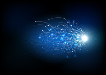Poster - vector background abstract technology communication data science