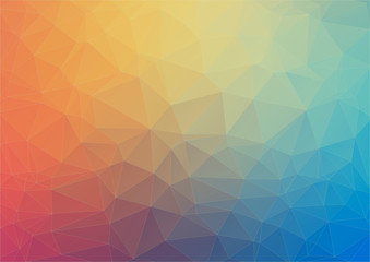 Wall Mural - Colorful flat background with triangles