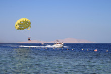 Egypt, Red Sea, Yacht, Parachute, Fun