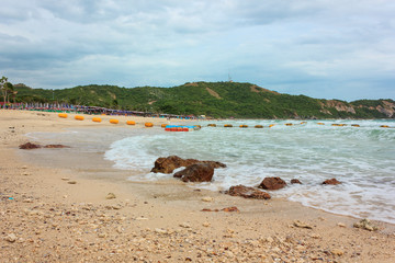 wave in the sea, thailand beach at Koh Lan, Chonburi