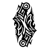 Fototapeta Konie - Tribal tattoo vector designs sketch. Simple abstract black logo ornament on white background. Designer isolated art element for ideas decorating the body of women, men and girls arm, leg.