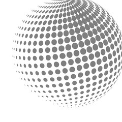 Fototapete - Abstract halftone effect 3d sphere