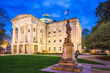 North Carolina State Capitol in Raleigh, North Carolina, USA at twilight.