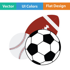 Wall Mural - Sport balls icon