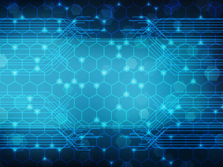cyber security concept on abtract technology background. vector illustration