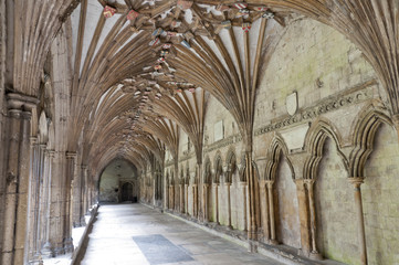 Wall Mural - Cloister of the cathedral of Canterbury