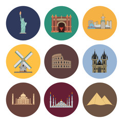 modern landmark icons