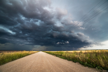 Wall Mural - dark clouds and stormy sky