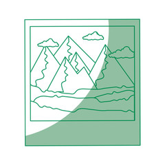 Sticker - isolated mountains photography icon vector graphic illustration