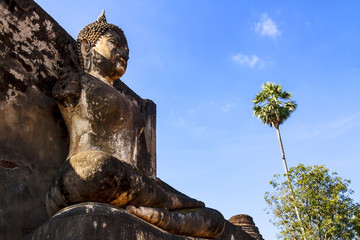 Wall Mural - Sculpture buddha beauty blue sky