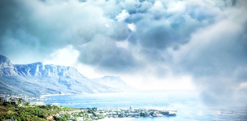 Poster - Composite image of digitally composite image of storm clouds 