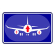 The aircraft vector tourism click button for tourism or airport site.