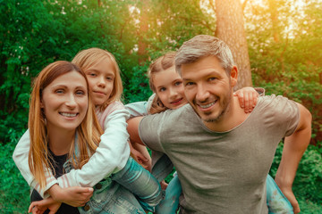 Wall Mural - family summer fun with parends and kids