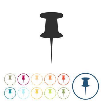 Runde Schaltflächen - Stecknadel