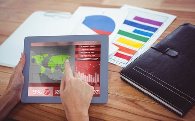 Poster - Composite 3d image of application interface