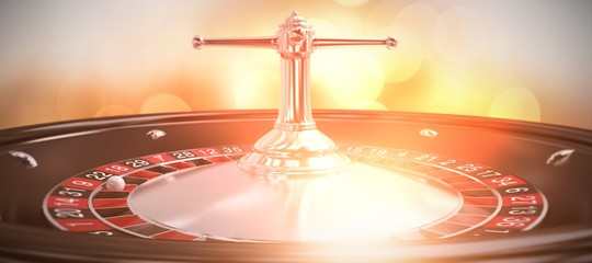 Poster - Composite image of close up image of 3d roulette wheel