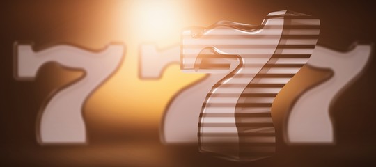 Poster - Composite image of 3d image of red number seven
