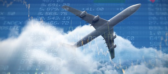 Poster - Composite 3d image of airplane