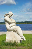 Statue of mother and baby