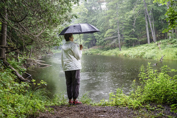 Sticker - Hiking in the rain