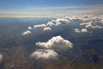 Wall Mural - clouds and earth from above