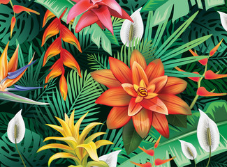  Background with from tropical flowers