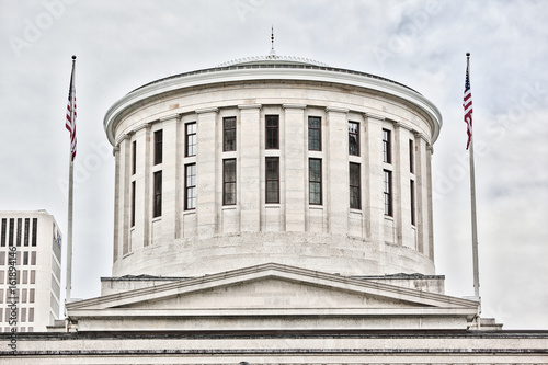 Fotografie, Obraz Close up of the cupula at the Ohio Statehouse in Columbus, OH