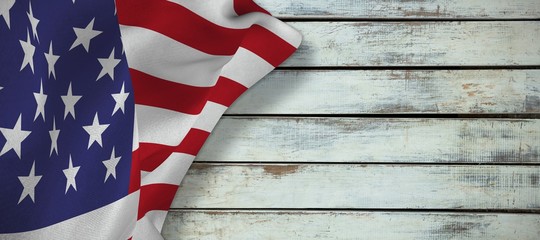 Poster - Composite image of focus on usa flag