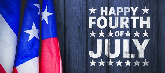 Poster - Composite image of happy fourth of july