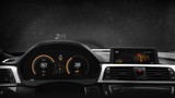 Fototapeta  - Modern sports car dashboard with navigation display - 3D illustration (3D rendering)