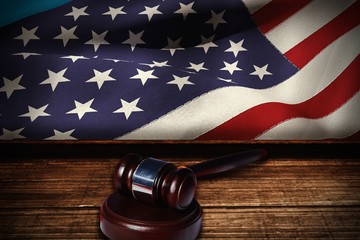Poster - Composite image of hammer and gavel