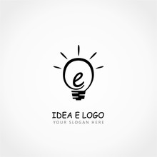 Letter E Logo On A Lamp