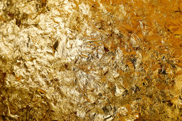 Poster - pure gold leaf texture for pattern and background