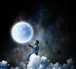 Wall Mural - Childish sweet dreams . Mixed media
