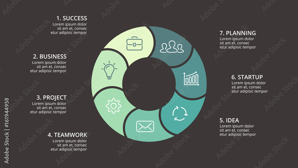 Vector circle arrows infographic, cycle diagram, graph, presentation ...