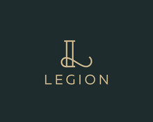 Elegant Line Curve Vector Logotype. Premium Letter L Logo Design. Luxury Linear Creative Monogram.
