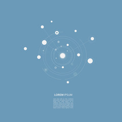 Connect circle background. Vector page template