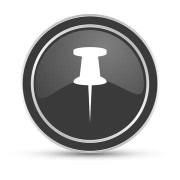 Schwarzer Button - Pin